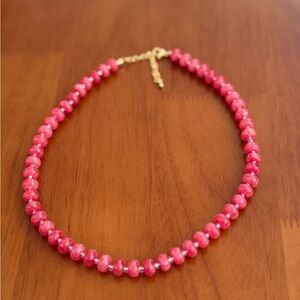 Elegant Pink Beaded Necklace